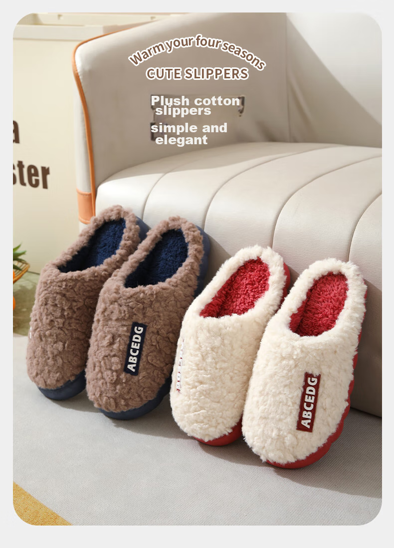 Taxiang Autumn And Winter Indoor/outdoor Couple Thick-Soled Heightening Non-Slip Padded Warm Slippers for Men TP231 4