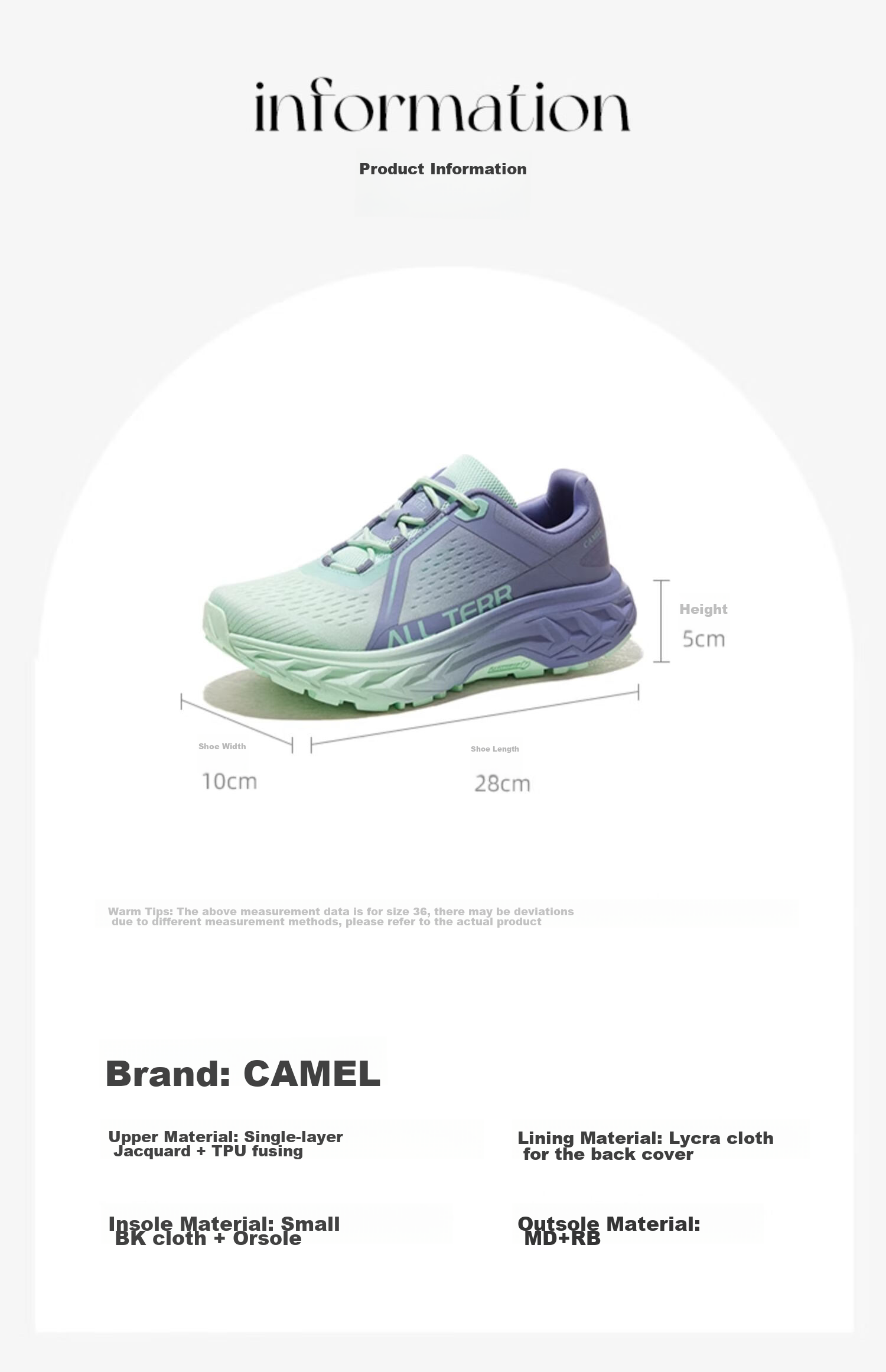CAMEL [Yunying] Summer Outdoor Breathable Trail Running Shoes for Men And Women, Casual Sports Running Footwear 12