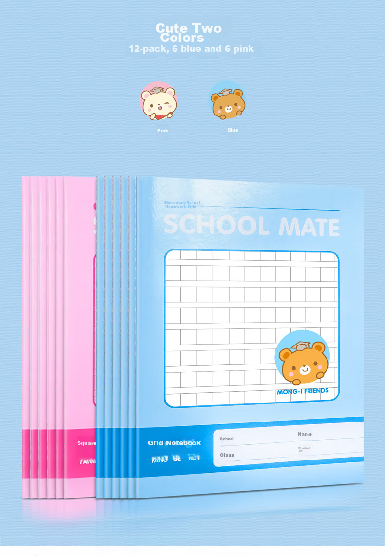 Deli 12 A5 Notebooks, 30 Sheets Each, Elementary School Student Writing And Homework Books, Stitched Soft Cover Notebooks, Journals, And Notepads 4