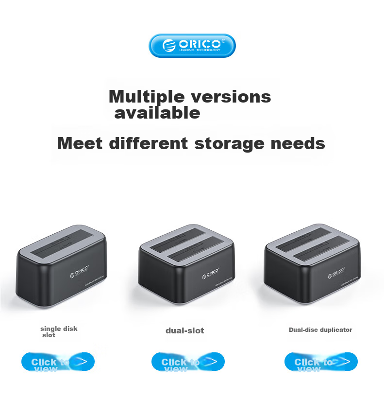 ORICO External Hard Drive Enclosure, Compatible with 2.5/3.5-Inch SATA Mechanical And Solid State Drives, Type-C 3.2 Interface, for Desktop And Laptop SSDs - 6829C3 20