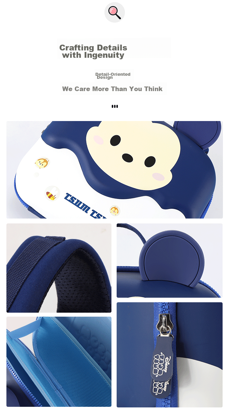 Disney Children's Kindergarten Small Backpack, Ultra-Light Cute Boys And Girls Shoulder Bag St80192, Strawberry Bear 8