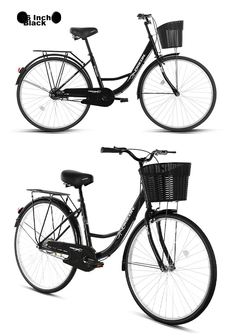 FG FLYING PIGEON City Bicycle, 24-Inch, Tubeless Solid Tire, Commuter Bike for Men And Women, Adult Student Urban Retro Style 17