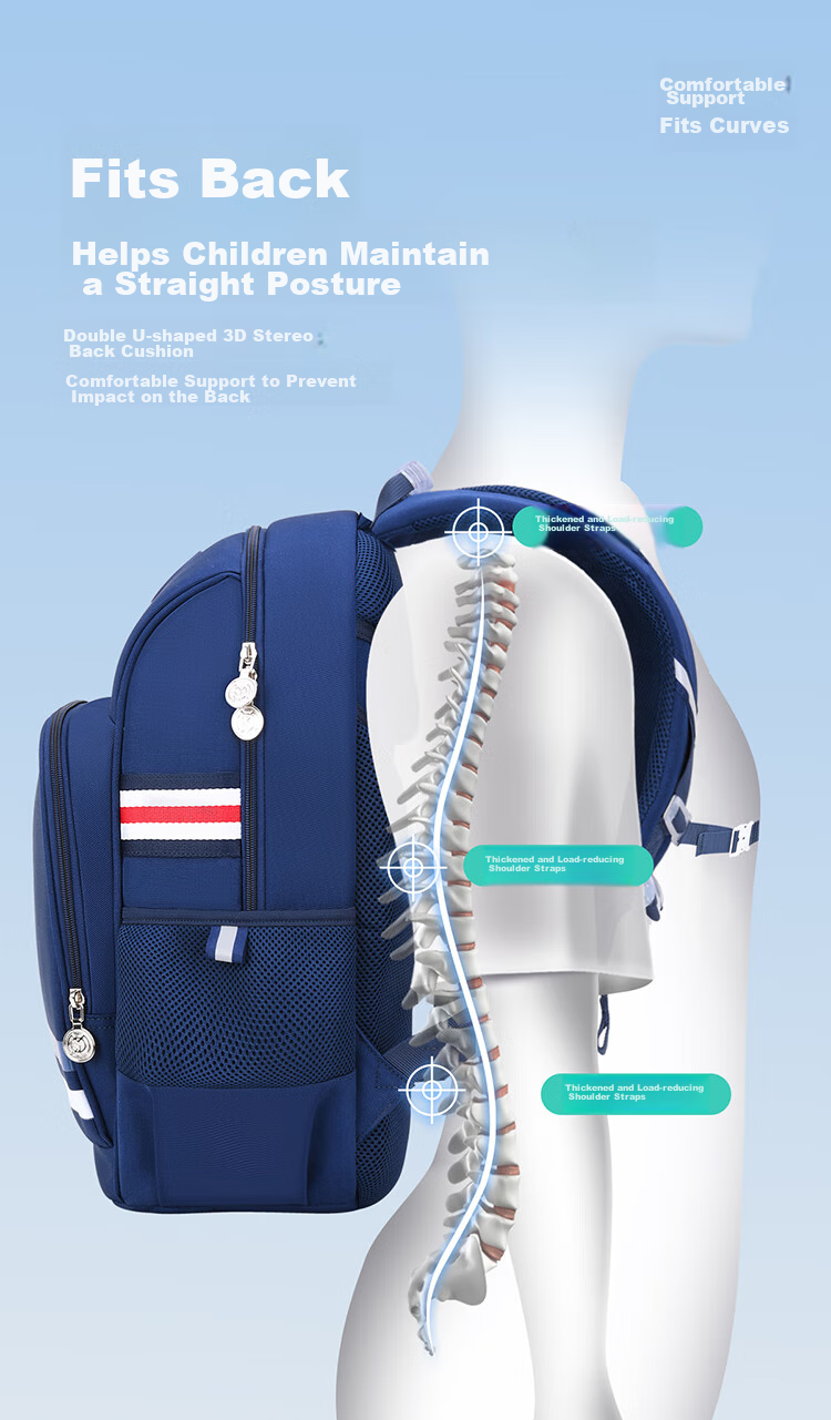 KVG Schoolbag for Primary School Students, Children's Backpack with Spine Protection And Load Reduction, for Grades 1-3, Girls And Boys, Double Shoulder Bag 4