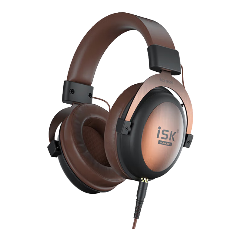 ISK MDH8500 Professional Over-Ear Monitoring Headphones, Comfortable Full-Enclosed Cavity Design, Gaming Headphones for Computer And Mobile Phones, Sound Card, Karaoke Recording And Gaming Music