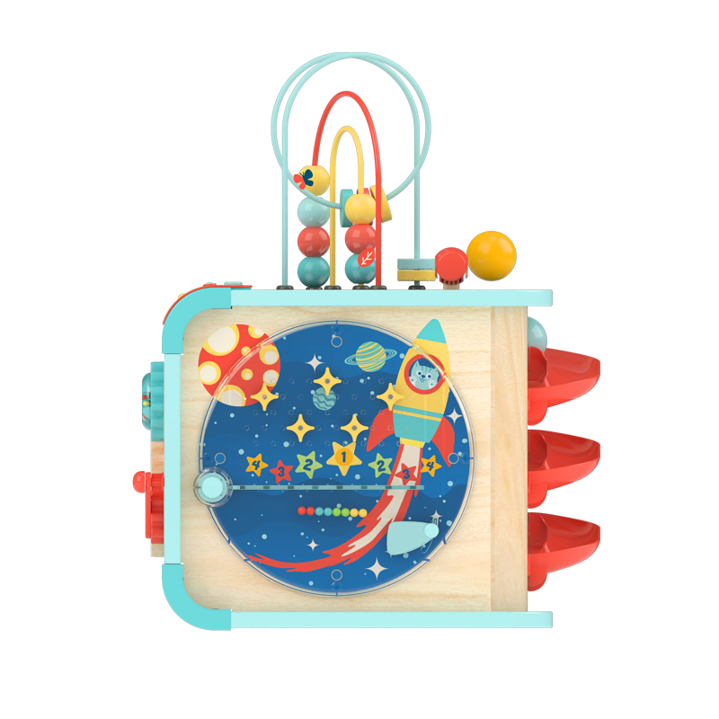 Hape (Germany), Children's Bead Piano Toy, Six-In Exploration Learning Magic Box, Birthday Gift, E1073
