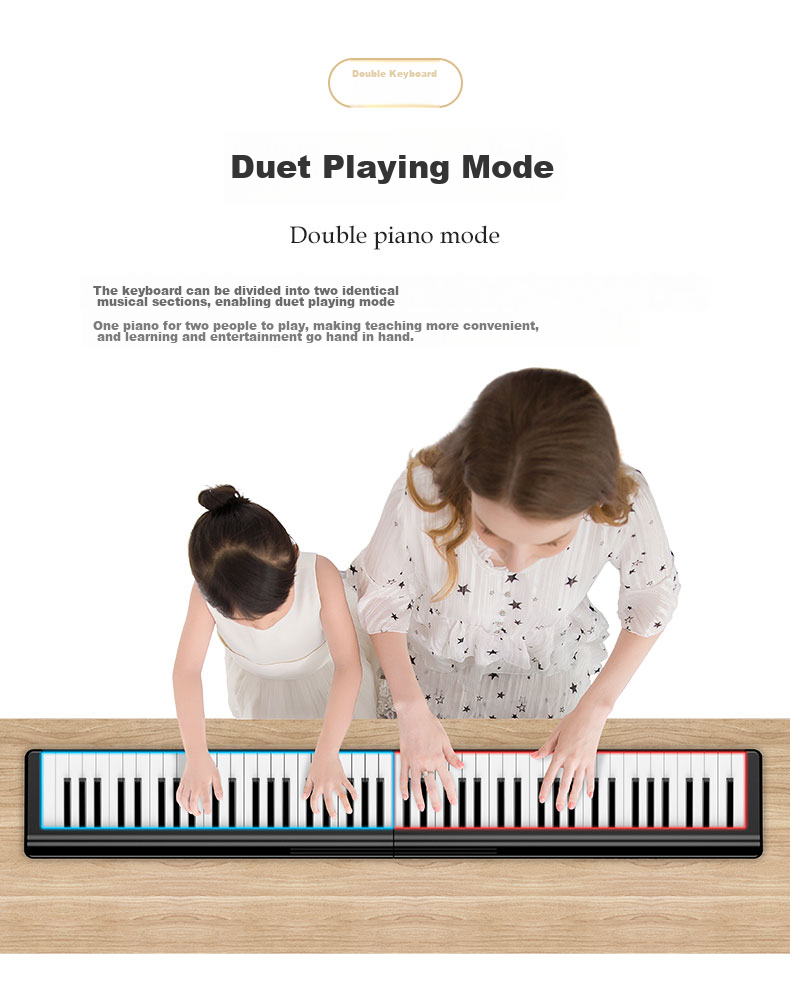 Terence Roll-Up Piano, 88 Keys, Foldable Electronic Piano, Portable, for Adults And Children, Performance Keyboard 14