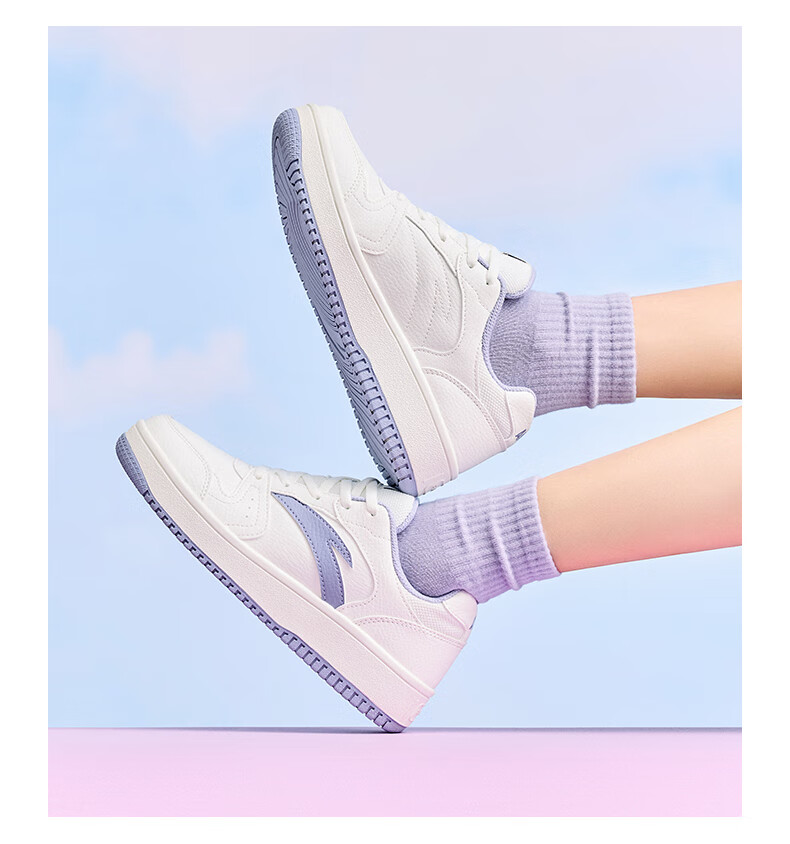 Anta Origin Year 2.0 Women's Thick-Soled Skate Shoes Casual White Sneakers Retro Trendy Height-Increasing Sports Shoes for Students Couples 16
