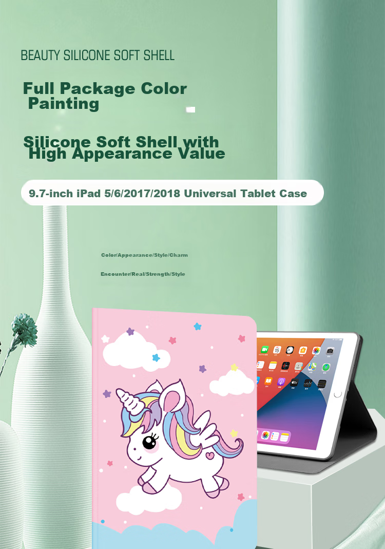 Jiangming IPad 5/6 Case, 9.7-Inch Apple Tablet Protective Cover, Compatible with 2017/2018 Models, Colorful Painted Design with Stand, Shockproof Case for Men, Women, And Childre 2