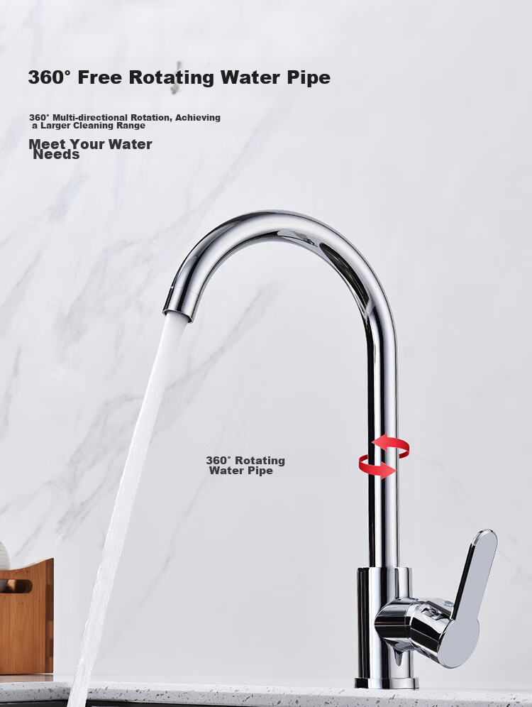 Larsd Sink Faucet, Kitchen Faucet with 360° Rotating Spout, Cold And Hot Water Tap for Sink F055 3