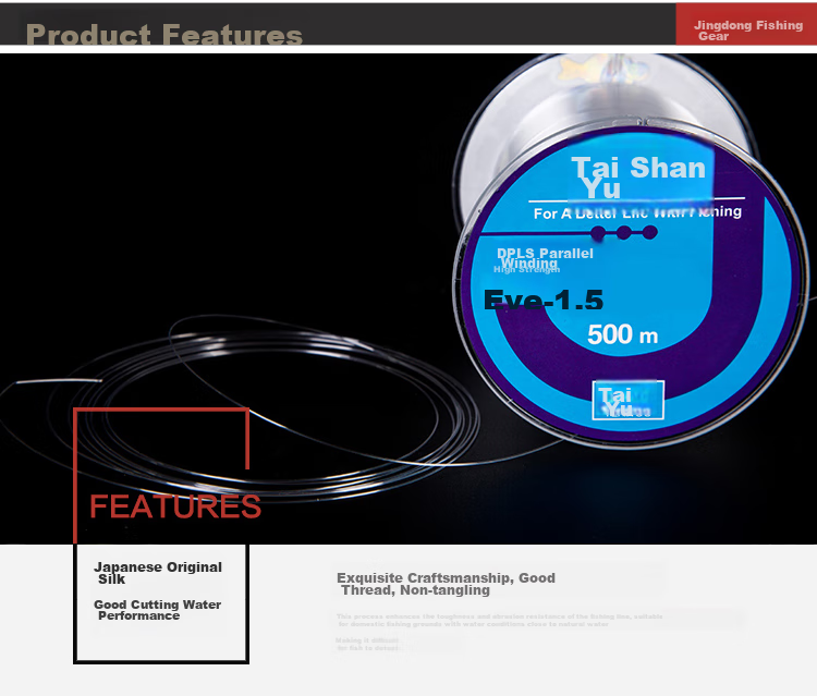 Taiyu Finished Fishing Line Main Line Fishing Tackle High-Strength Pulling Line 500 Meters Line Size 8.0 TY1006 10