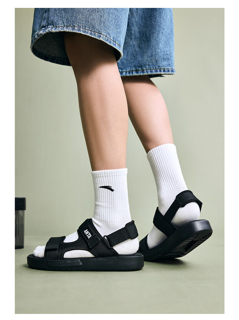 Anta Men's Summer Lightweight Breathable Sandals Soft Sole Casual Sports Beach Slippers 20