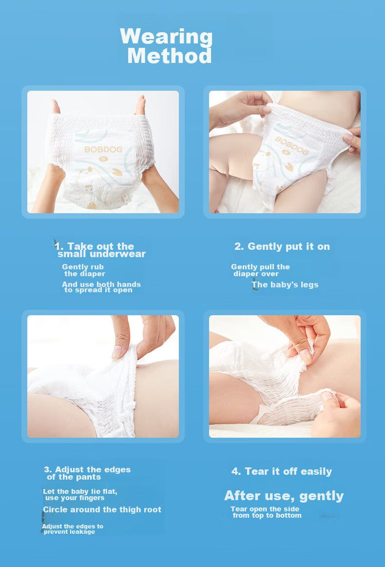 BOBDOG [No Melamine Detected] Gaga Pull-Up Pants, L Size, 24 Pieces, Leak-Proof, Breathable Diapers, Summer Ultra-Thin And Dry 13