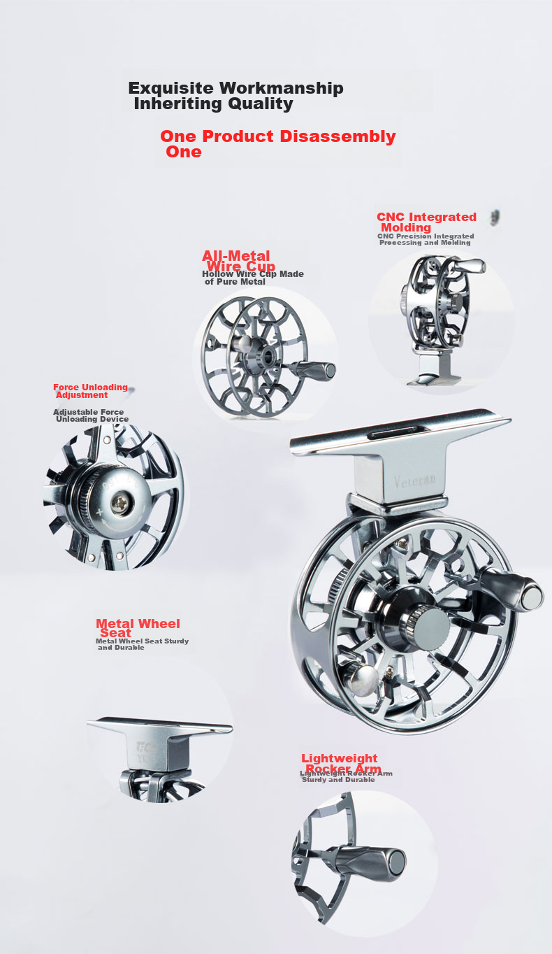 Dijia Yoke YK45 (53g), All-Metal Medium Spool Reel, Fishing Line Reel with Bait Release, Front Casting Spool, Ice Fishing Reel, Raft Reel, Fly Fishing Reel, Ultra-Light Fishing Reel, Fish Reel, Left And Right Interchangeable 6