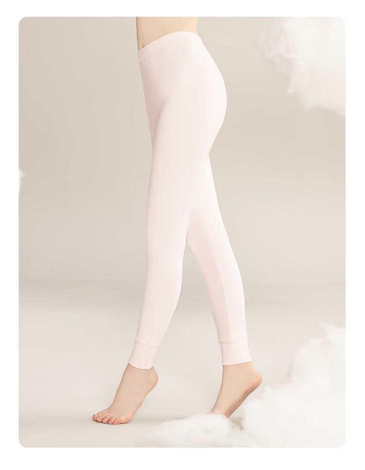 Hodo Pure Cotton Autumn Long Johns for Women, Lightweight Thermal Underwear, Ladies' Warm Pants, 2-Piece Set, Combination One, 165/90 23