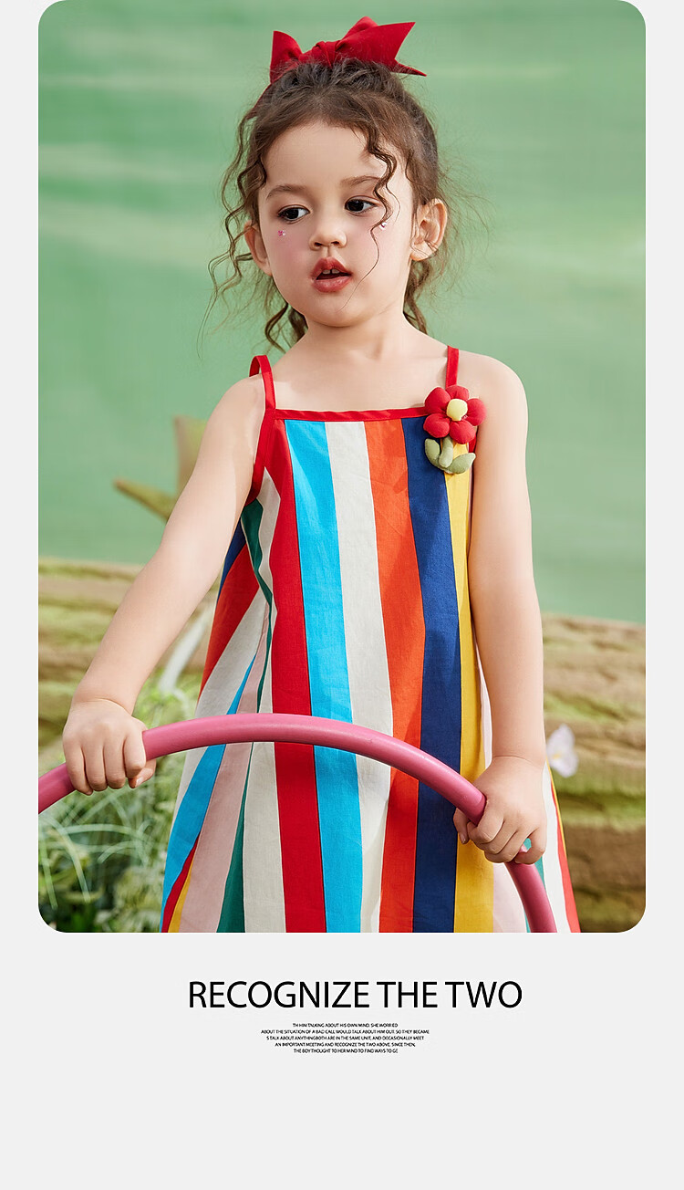 ASK JUNIOR Girls' Sleeveless Dress, Summer Spaghetti Strap Princess Dress, Toddler And Infant Vacation Dress 5