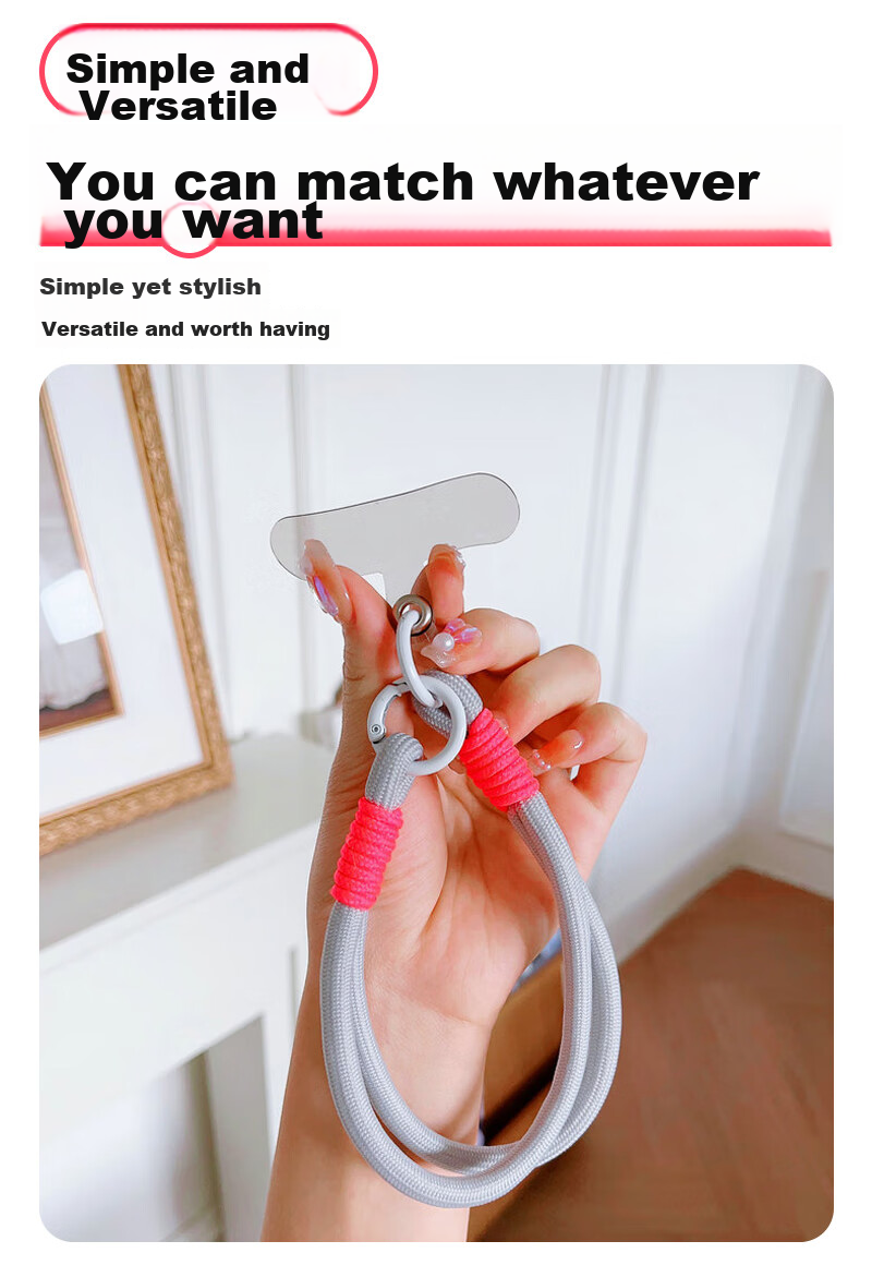 Shihan Phone Accessory Wrist Strap, Short Anti-Loss And Anti-Drop Cord, Phone Chain, Phone Case Wrist Strap, Comfortable And Durable High-End Fashion Wrist Short Versatile Phone Case Wrist Strap 4