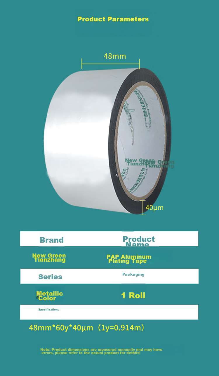 TANGO Aluminum Foil Tape, Waterproof, Oil-Proof, Stain-Resistant Tape for Stove, Range Hood, Water Pipe Isolation Protection, 48mm*60y (54.8 Meters)*60μm, 3 Rolls 8