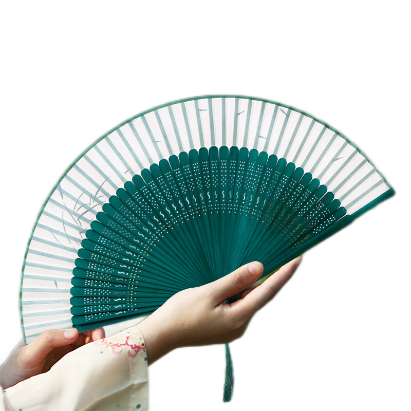 Jidukongjian Folding Fan, Chinese Ancient Style Fan for Women, Birthday Gift, Hanfu Costume Accessory, Photo Prop, Summer Fan for Dance