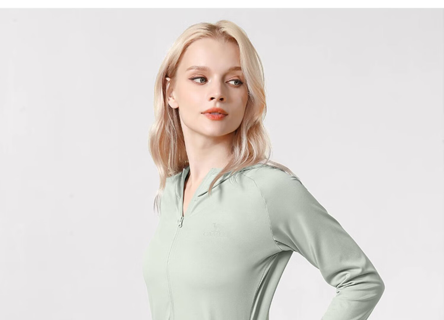 CAMEL Yoga Outfit for Women, Long-Sleeve Autumn And Winter Sportswear, Morning Running Clothes YK22255493, Sky Blue/navy Blue 19