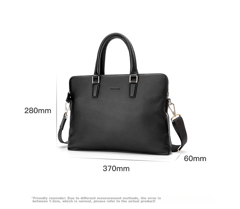 Aokang Men's Business Briefcase, Top-Grain Leather, Shoulder Crossbody Laptop Bag, Birthday Gift for Husband 2