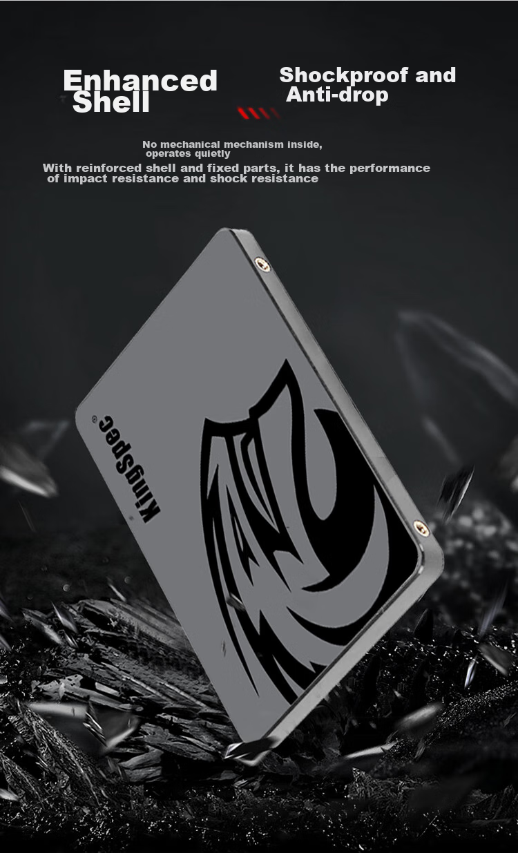 KingSpec 256GB SSD, SATA 3.0 Interface, 2.5-Inch, TLC Selected NAND, Read Speed 500MB/s, Compatible with Desktop/laptop 6