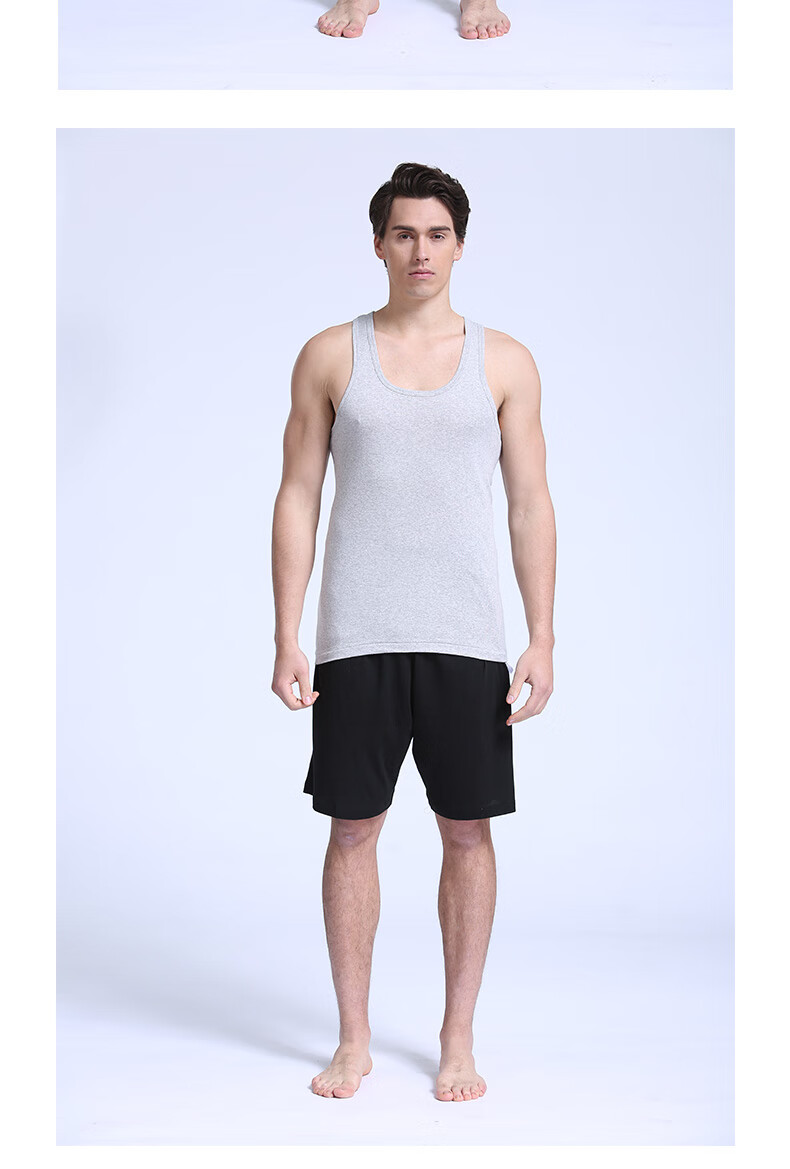 CHERISH LIFE Men's Cotton Tank Top, Breathable And Sweat-Absorbing, Versatile Undershirt for Fathers, All-Cotton Undershirt JMB007 9