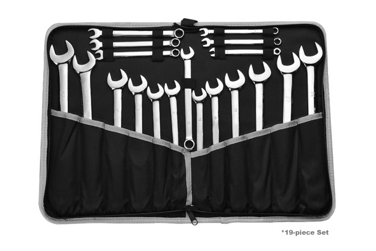 GREENER Wrench Set, Combination Open And Box-End Wrenches, 19-Piece Set for Home Use, 6mm-24mm Fixed Wrenches for Car Repair 4