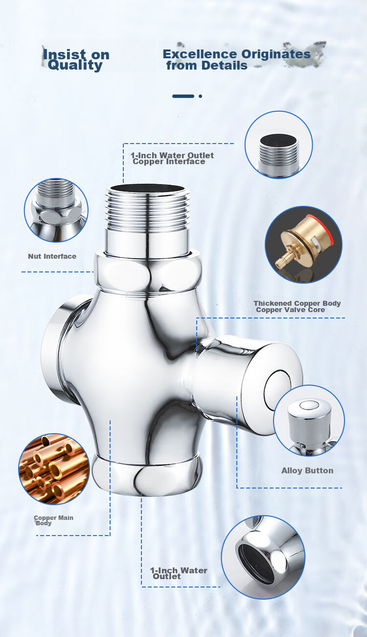 MEJUE Push-Type Switch Flush Valve, Toilet Cistern, Squat Toilet Flush Valve, Squat Toilet Flush Valve Z-017232 3