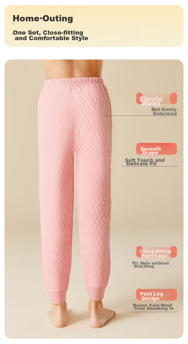 LangSha [7A Antibacterial Three-Layer Padded] Children's Autumn Pants, Girls' Thermal Underwear, Middle School Students' Thickened School Uniform Essential, Cotton Thermal Pants 13