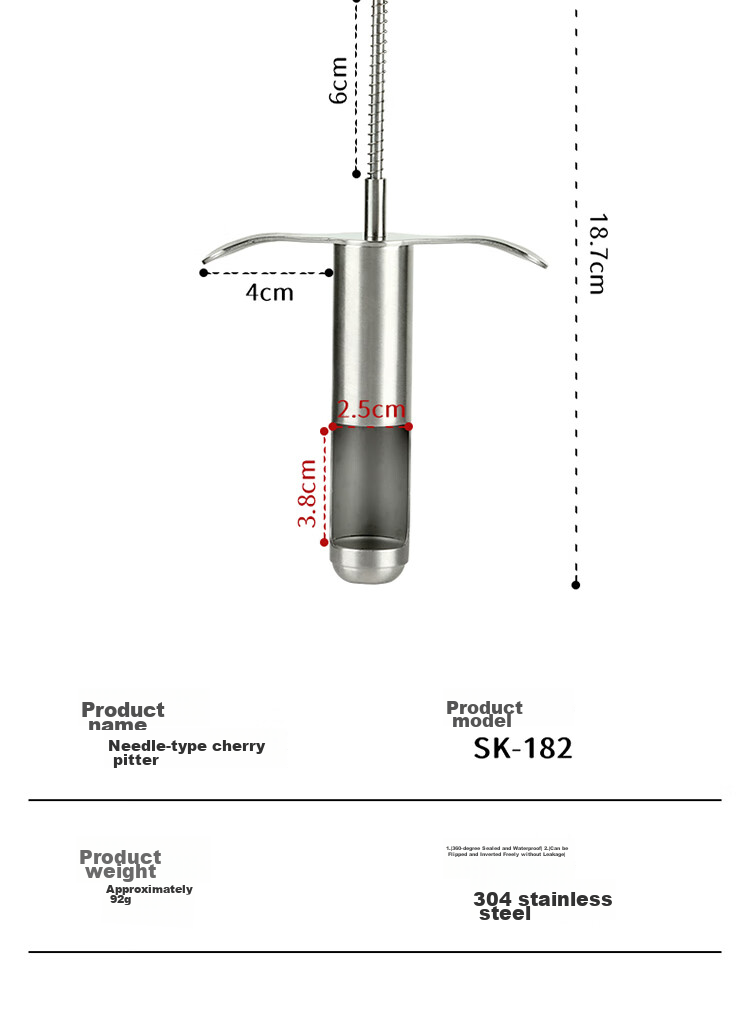 BJ 304 Stainless Steel Hawthorn Pitting Tool, Red Date Pitter, Hawthorn Seed Remover, Hawthorn Fruit Separator 10