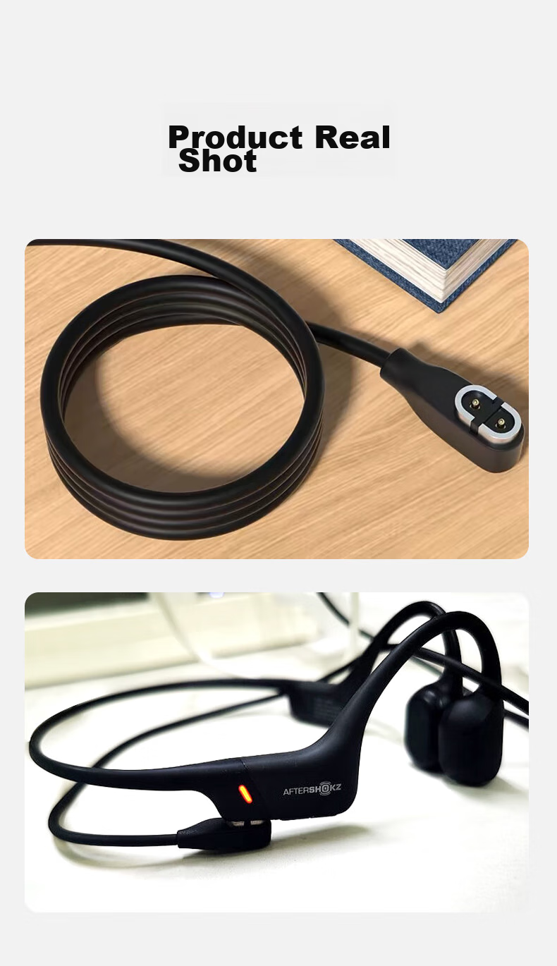 Masentek Compatible with Shokz AS800/OpenRun Pro S810/S803, Bone Conduction Sports Bluetooth Headphones Magnetic Fast Charging Adapter, Shokz Accessory 650 15