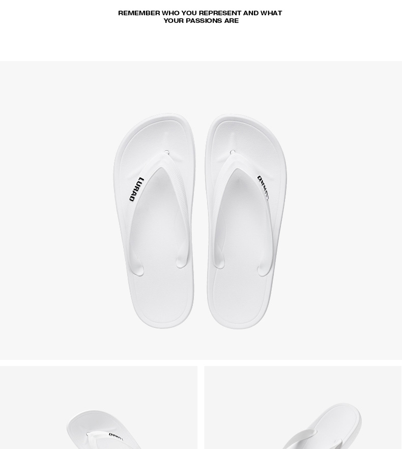 LURAD Men's Casual Outdoor Flip Flops Non-Slip Thong Sandals Black - Thin Straps Size 39-40 15