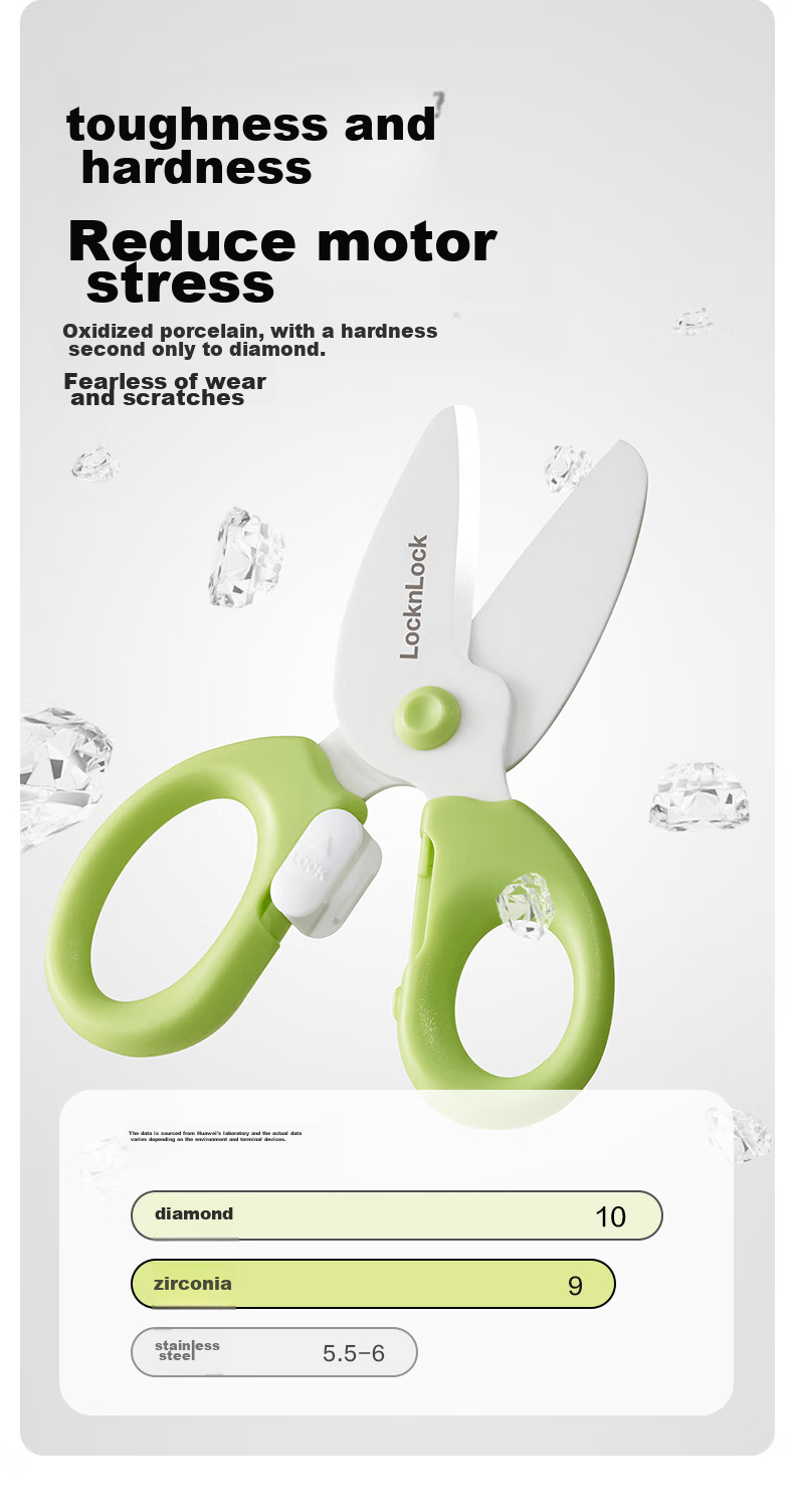 LOCK&LOCK Baby Food Scissors, Small Ceramic Baby Food Cutter, Infant Food Scissors, Children's Mini Portable Baby Food Cutting Tools 7