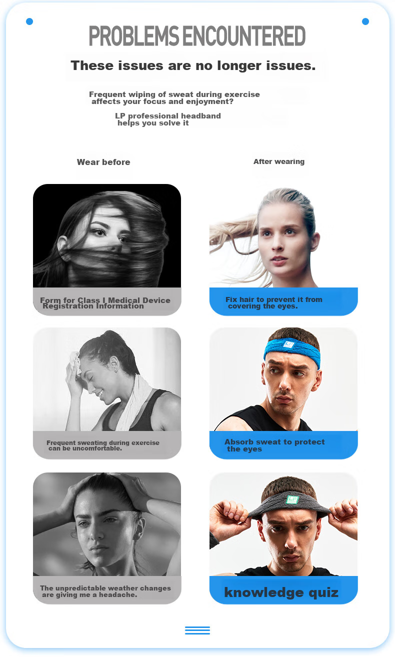 LP Sports Headband for Men And Women, Sweat-Absorbing Headband, Sweat-Stopping Band, Running Sweat-Guiding Band, Basketball Sweat-Proof Headband, Hair-Tying Band, Head Hoop 2