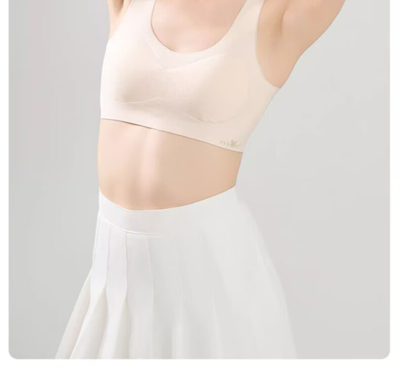 Modaier Girls' Seamless Bra for Puberty, Training Bra for Middle And High School Students, White 20