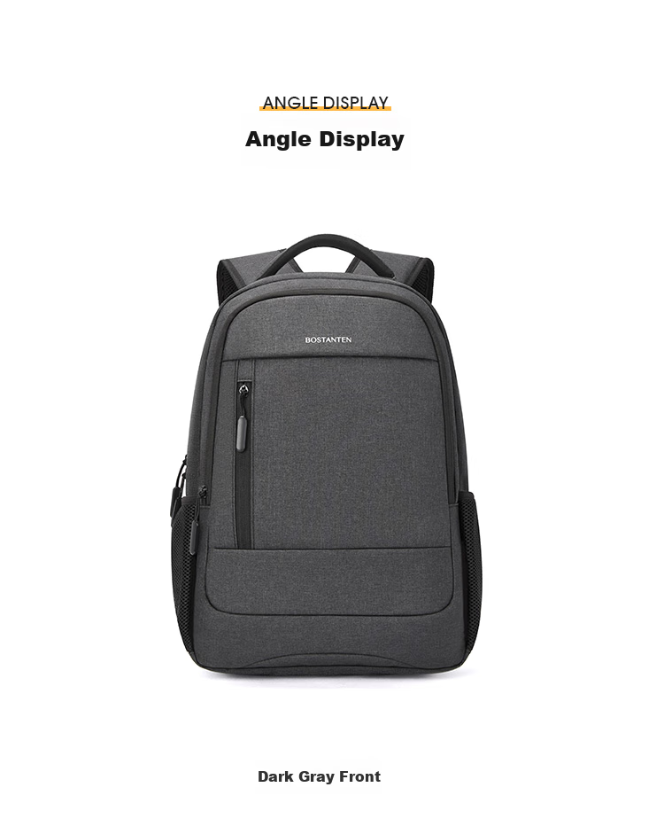 BOSTANTEN Men's Backpack, High School And College Student Bookbag, Trendy Backpack, Large Capacity Laptop Bag for Men And Wome 15