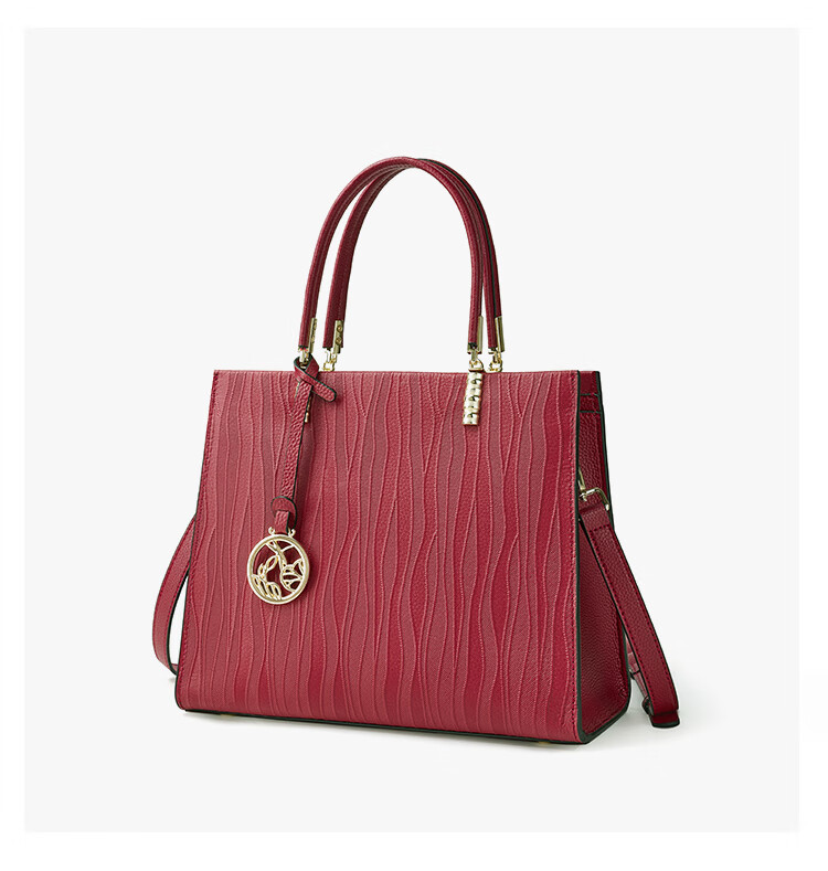 RED DRAGONFLY 2026 New Women's Handbag, Top-Grain Leather Shoulder Tote Bag with Handle, Birthday Gift for Mom 11