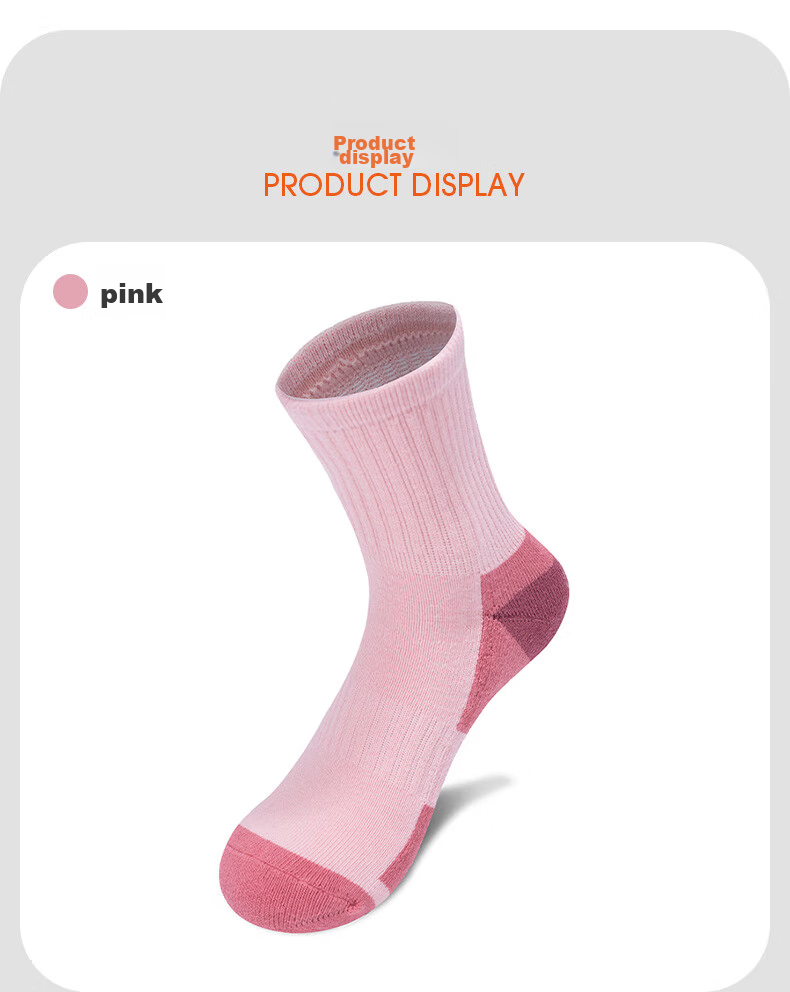 TFO Competition-Grade Outdoor Socks, Functional Sports Running Socks, Hiking And Mountaineering Socks 2202475, Women's Pink 10