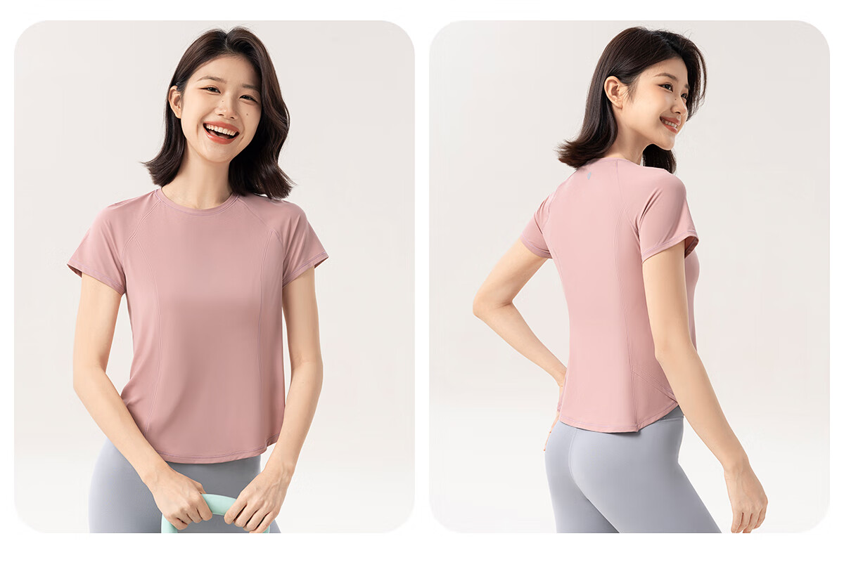 361° Women's Sports Fitness Yoga Top for Spring And Summer, Running Short-Sleeve T-Shirt, Stylish Quick-Dry Yoga Wear 21