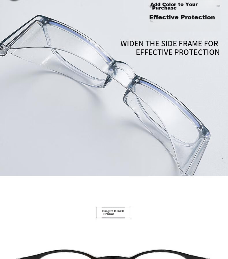 Cuntiandaofu Windproof Goggles, Pollen-Proof Glasses, Blue Light Blocking Glasses, Soft Protection, Anti-Fog And Blue Light Blocking Clear Frame Glasses 17