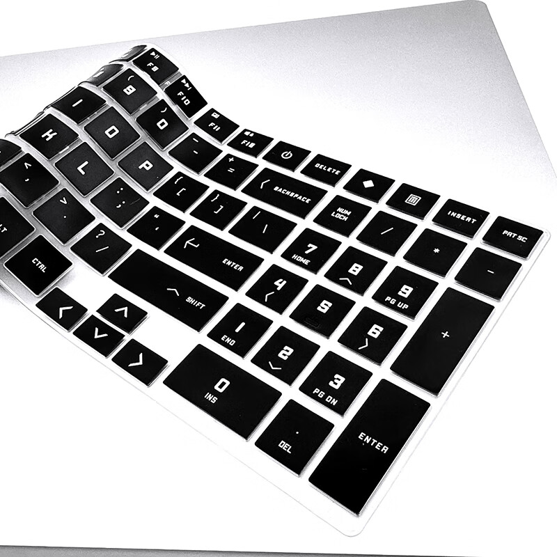 Jiasu HP Shadow Elf 10/9 Black Matte Keyboard Cover, Anti-Blue Light Tempered Glass Film, 16-Inch Laptop Tempered Glass Protective Film Set, All-Inclusive Kit for Convenience 4