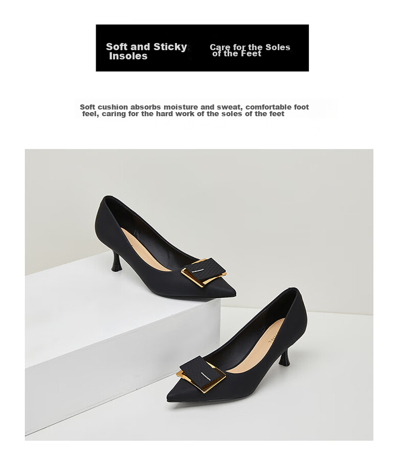 DAPHNE Elegant High Heels for Women, Pointed Toe, Stiletto, Shallow Mouth Pumps, Versatile Work Shoes 4623101023 Beige 36 5