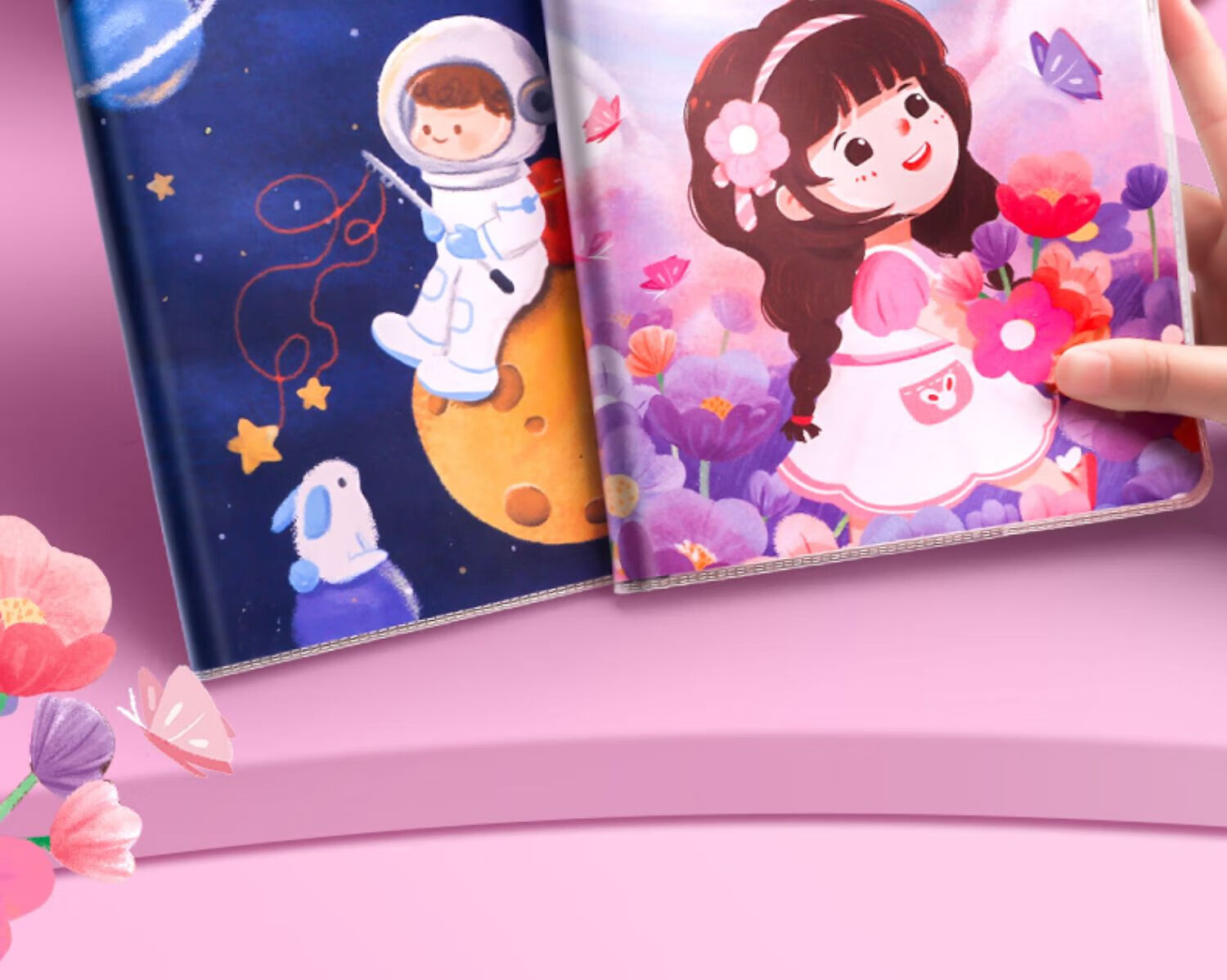 Jinzhi 4 Honda Grid Diary / Garden Girl Elementary School Student Glue-Bound Children's Notebook Writing Book for First, Second, And Third Grade Weekly Journal Notebook Elementary School Chinese Language Book 2