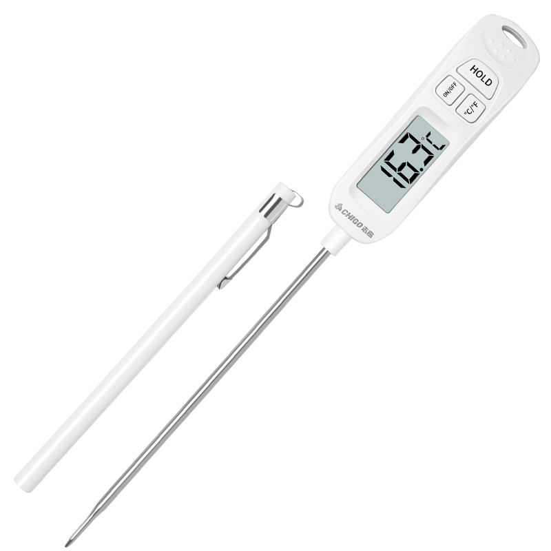 CHIGO Kitchen Food Thermometer, Baby Milk Temperature Meter, High-Precision 304 Stainless Steel Probe Type