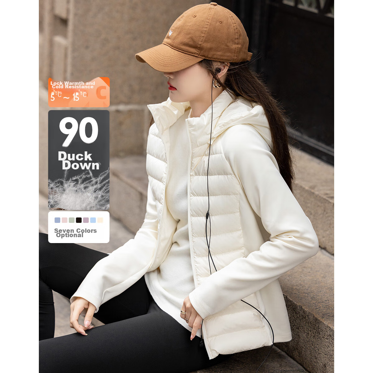 Dme [Cloud Souffle] Winter Dopamine Slim Waist 90% Duck Down, Lightweight And Warm, Versatile Women's down Jacket