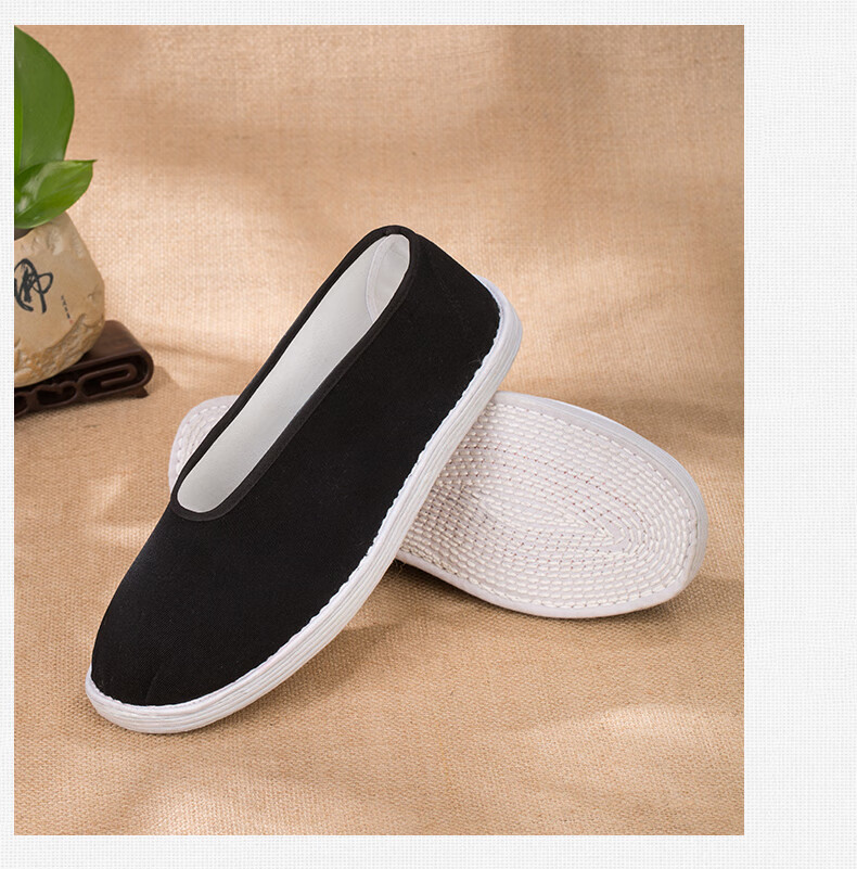 YUZHAOLIN Traditional Handmade Beijing Cloth Shoes with Thousand-Layer Sole, Slip-On Casual Low-Top Men's Shoes Y1S-1001 Round Toe Size 40 11