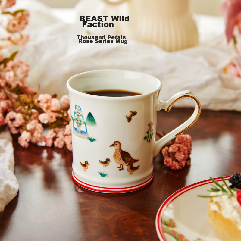 THE BEAST "Wild Beast Flower" Series, Thousand-Petal Rose Mug, Birthday Gift, Souvenir