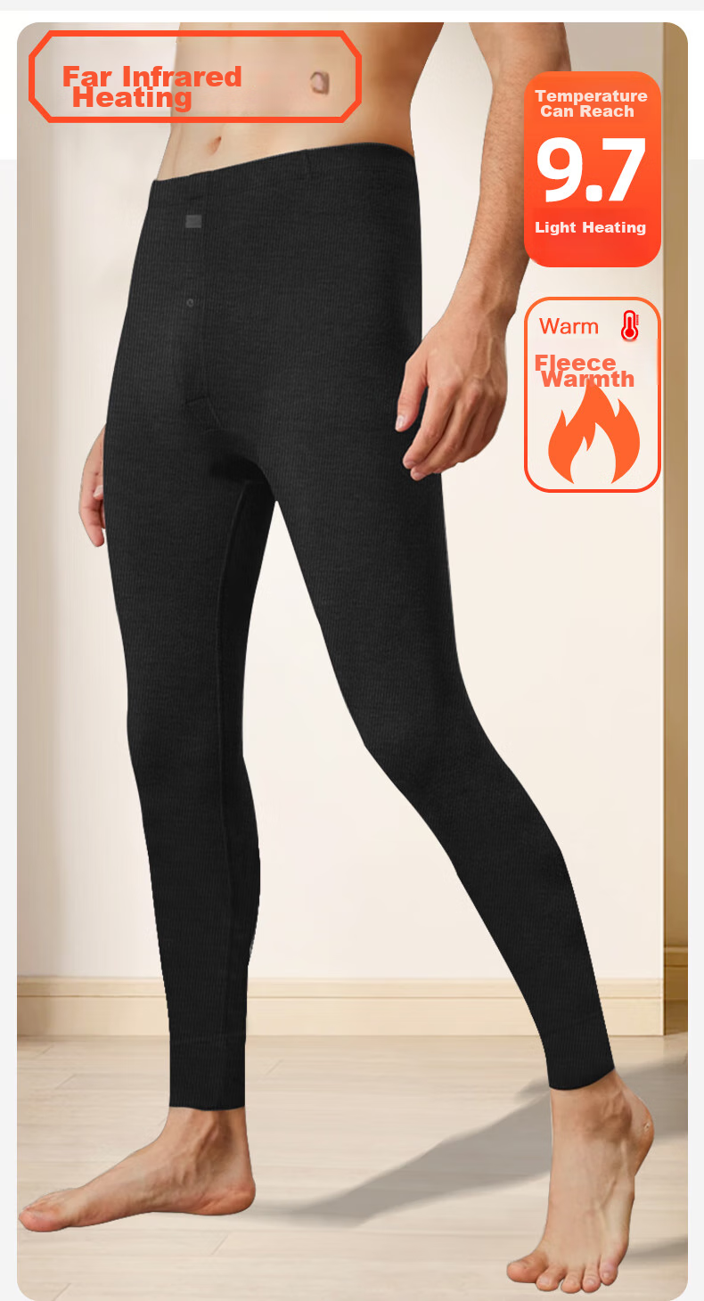 SEPTWOLVES [Infrared Heating] Thermal Underwear for Men, Autumn And Winter Fleece-Lined Thick Warm Pants, Temperature Increase by 9.7°C°, Cold-Resistant Cotton Underwear 2
