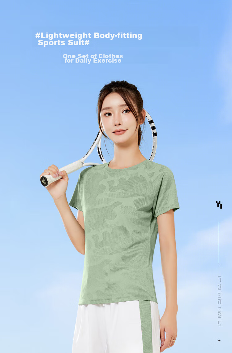 Fandimu Badminton Outfit for Women, Sports Running Yoga Tennis Fitness Wear, Breathable Comfortable Outdoor Training Hiking 1