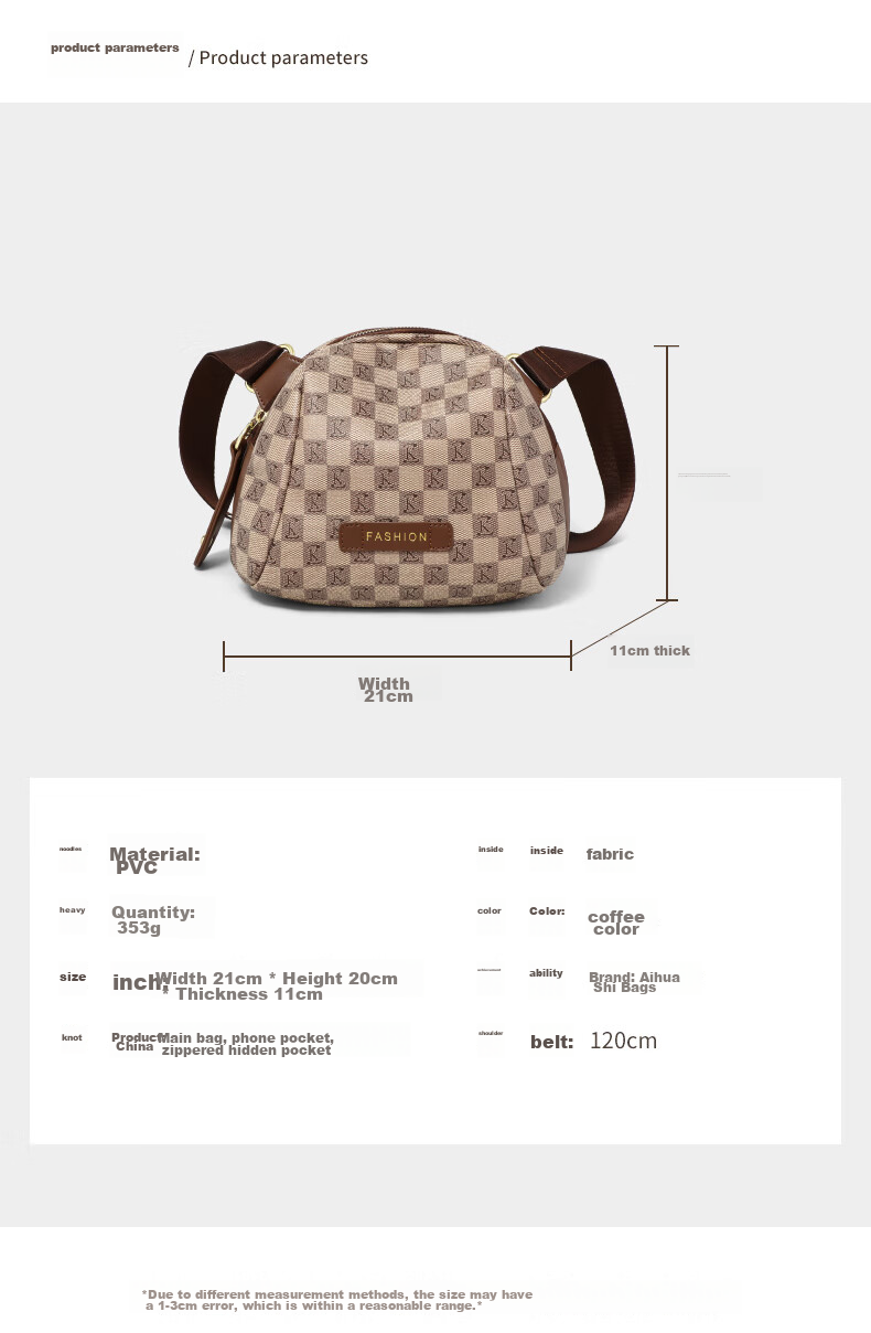 Aiqinghai Handbag, Women's Crossbody Bag, Shoulder Bag, Brand Shell Bag, Chest Pack, Birthday And Mother's Day Gift, Practical Present for Mom 8